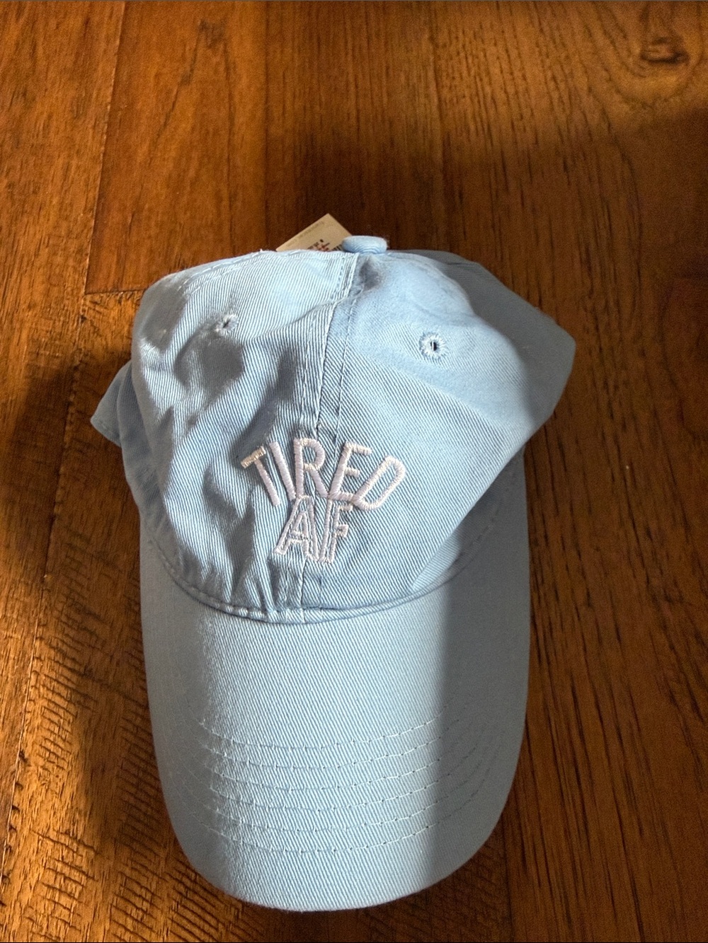 Blue brand new Tired AF Embroidered Baseball Cap
